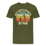 Best Great Grandpa By Par Men's Premium T-Shirt - olive green