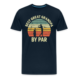 Best Great Grandpa By Par Men's Premium T-Shirt - deep navy