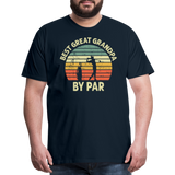 Best Great Grandpa By Par Men's Premium T-Shirt - deep navy