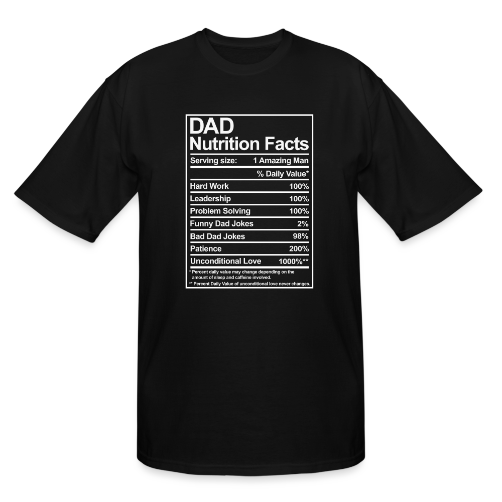 Dad Nutrition Facts Men's Tall T-Shirt - black