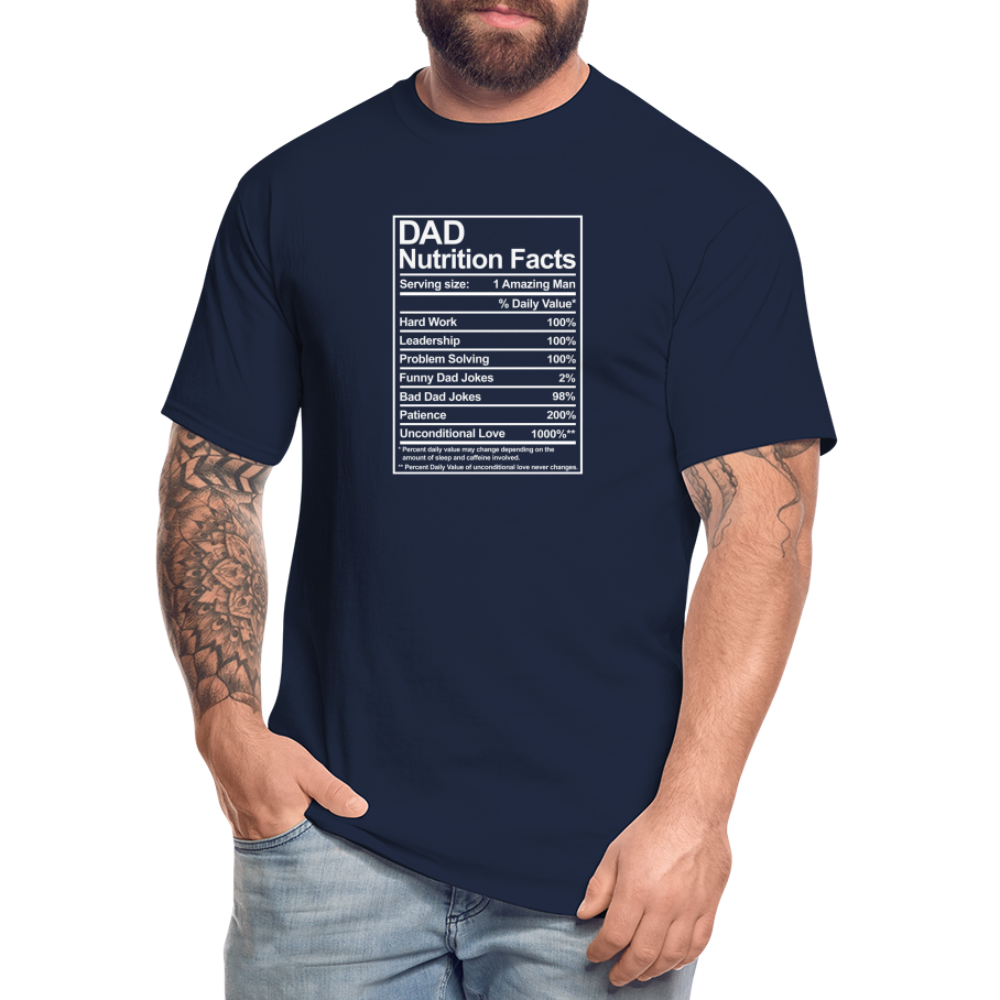 Dad Nutrition Facts Men's Tall T-Shirt - navy