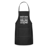 Daddy Masa the Man the Myth the Legend Adjustable Apron - black