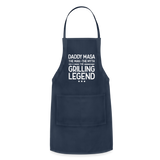 Daddy Masa the Man the Myth the Legend Adjustable Apron - navy