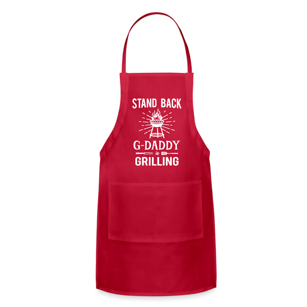 Stand Back G-Daddy Is Grilling Adjustable Apron - red