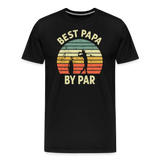 Best Papa By Par Men's Premium T-Shirt - black