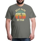 Best Papa By Par Men's Premium T-Shirt - asphalt gray