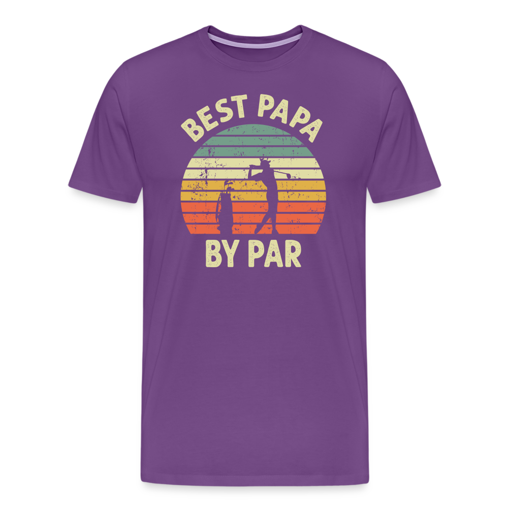 Best Papa By Par Men's Premium T-Shirt - purple