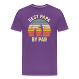 Best Papa By Par Men's Premium T-Shirt - purple