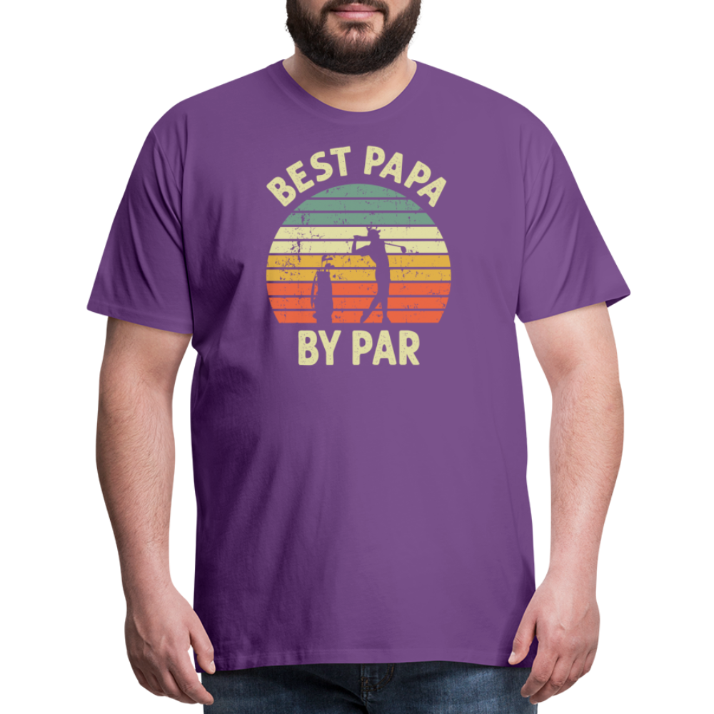 Best Papa By Par Men's Premium T-Shirt - purple