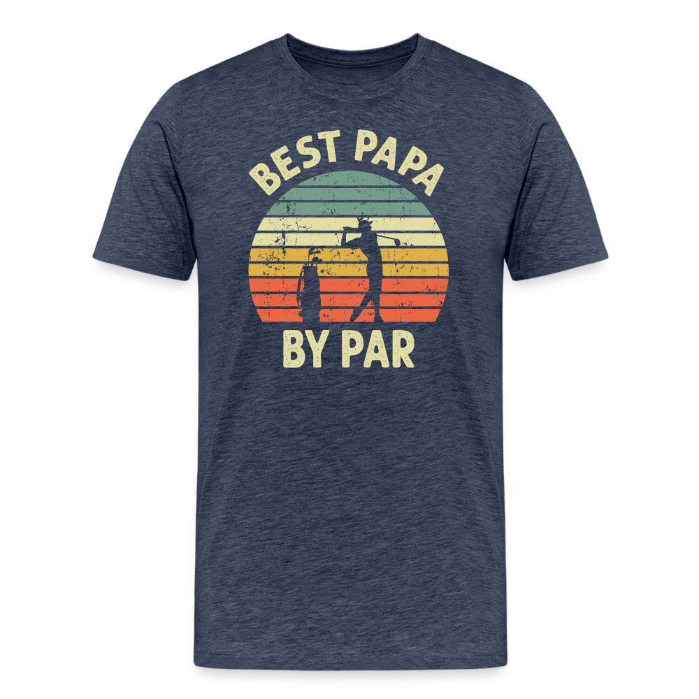 Best Papa By Par Men's Premium T-Shirt - heather blue