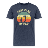 Best Papa By Par Men's Premium T-Shirt - heather blue