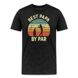 Best Papa By Par Men's Premium T-Shirt - charcoal grey