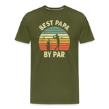 Best Papa By Par Men's Premium T-Shirt - olive green
