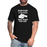 Pop Pop and Grandson Best Buds for Life Men's Tall T-Shirt - black