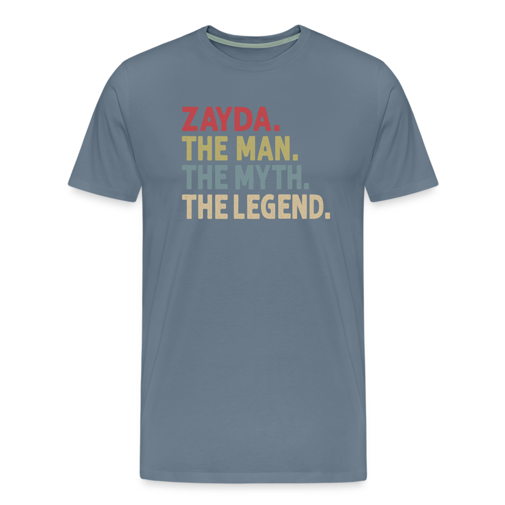Zayda the Man the Myth the Legend Men's Premium T-Shirt - steel blue
