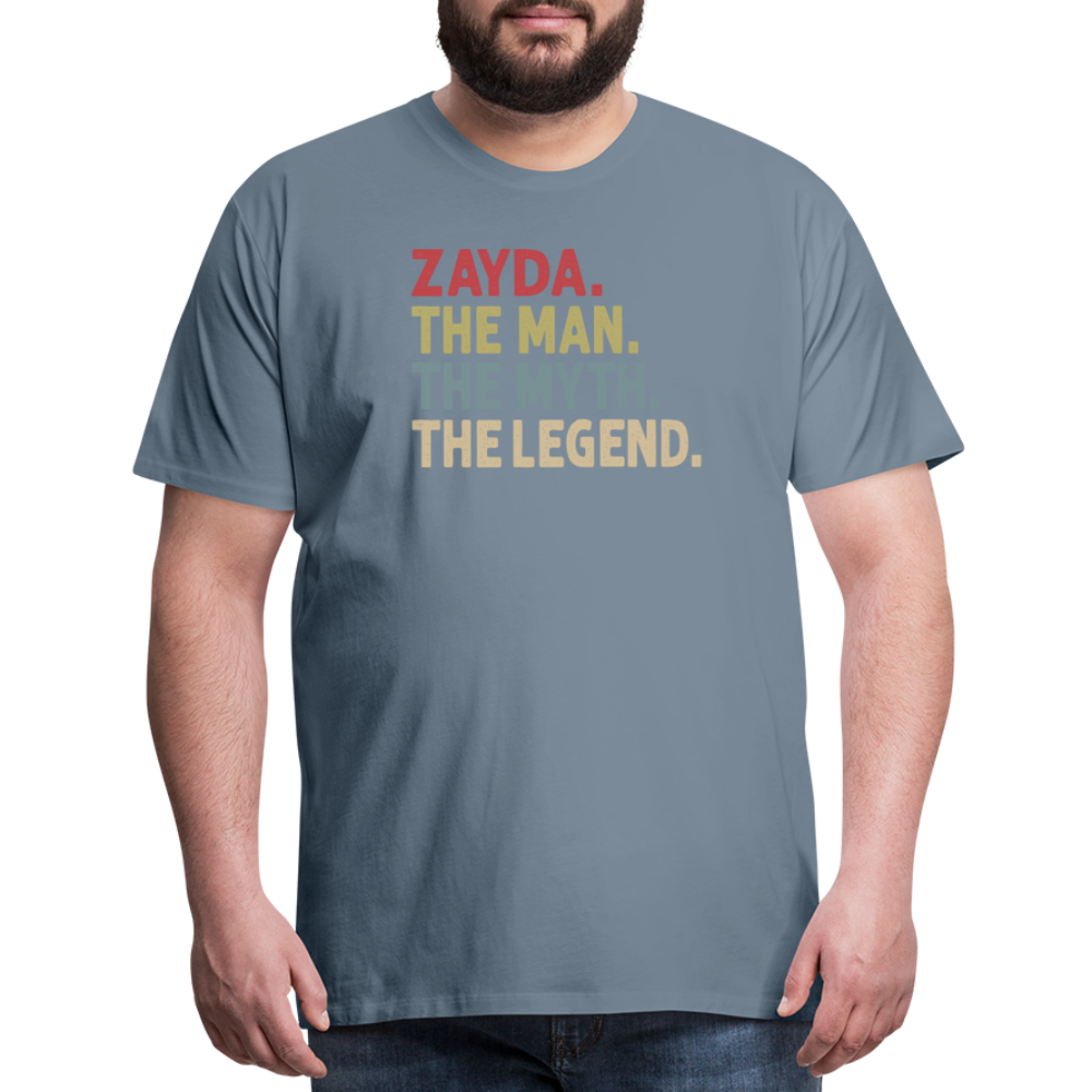 Zayda the Man the Myth the Legend Men's Premium T-Shirt - steel blue