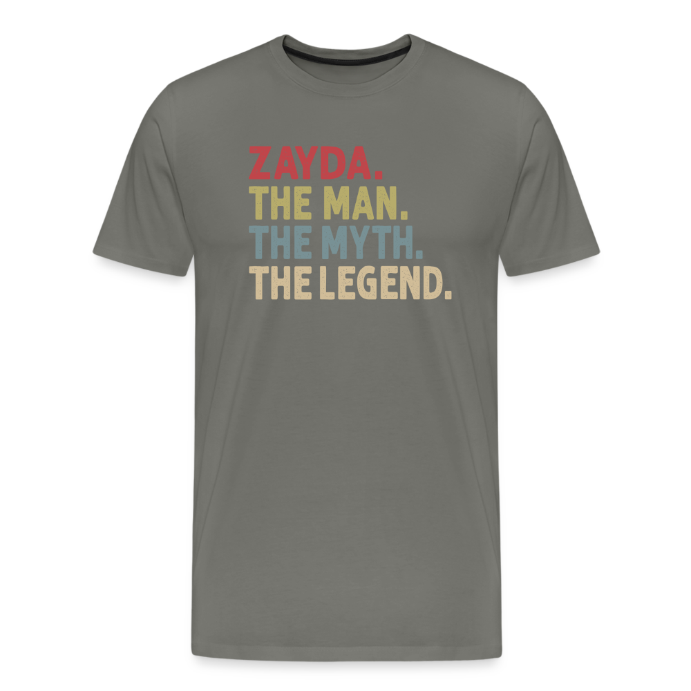 Zayda the Man the Myth the Legend Men's Premium T-Shirt - asphalt gray
