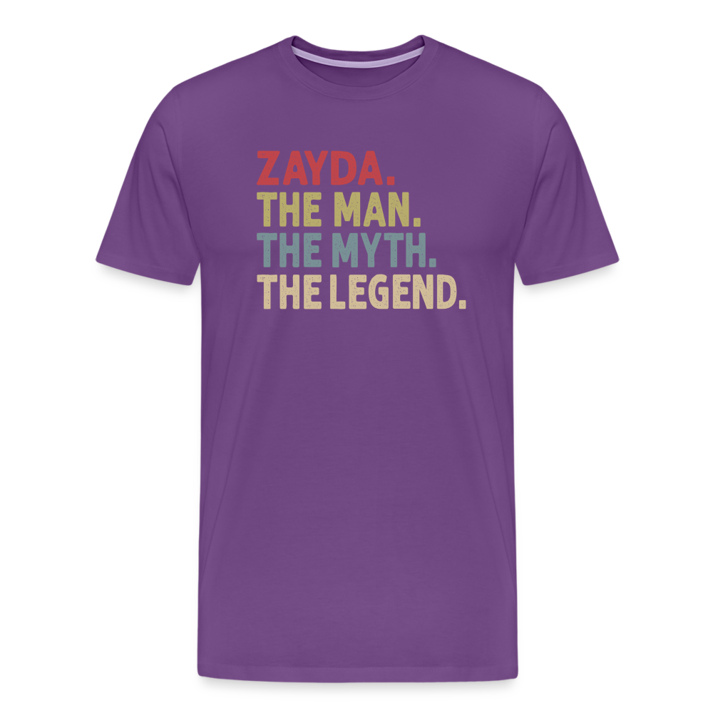 Zayda the Man the Myth the Legend Men's Premium T-Shirt - purple