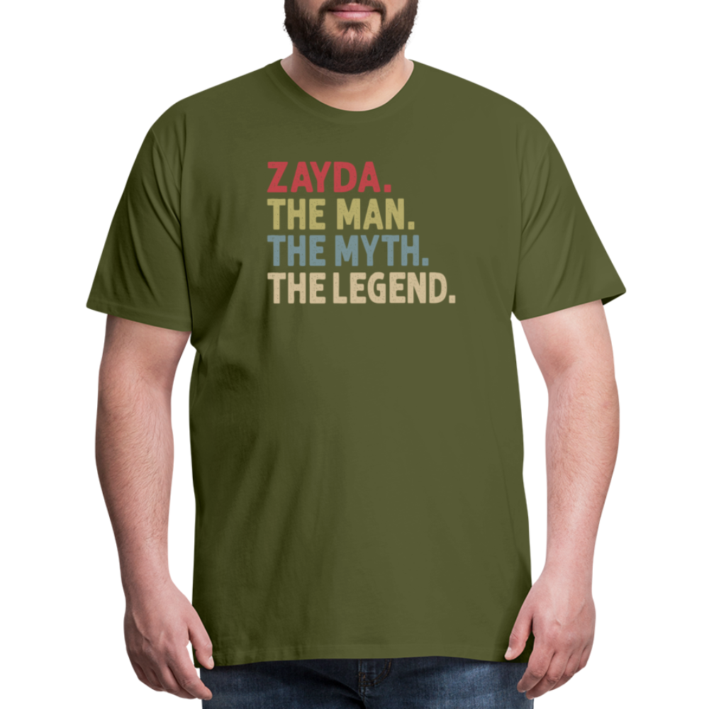 Zayda the Man the Myth the Legend Men's Premium T-Shirt - olive green
