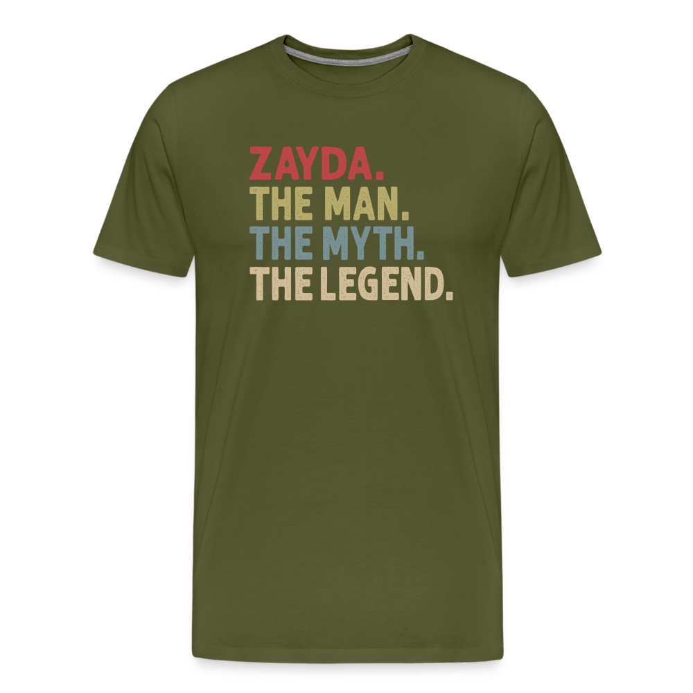 Zayda the Man the Myth the Legend Men's Premium T-Shirt - olive green