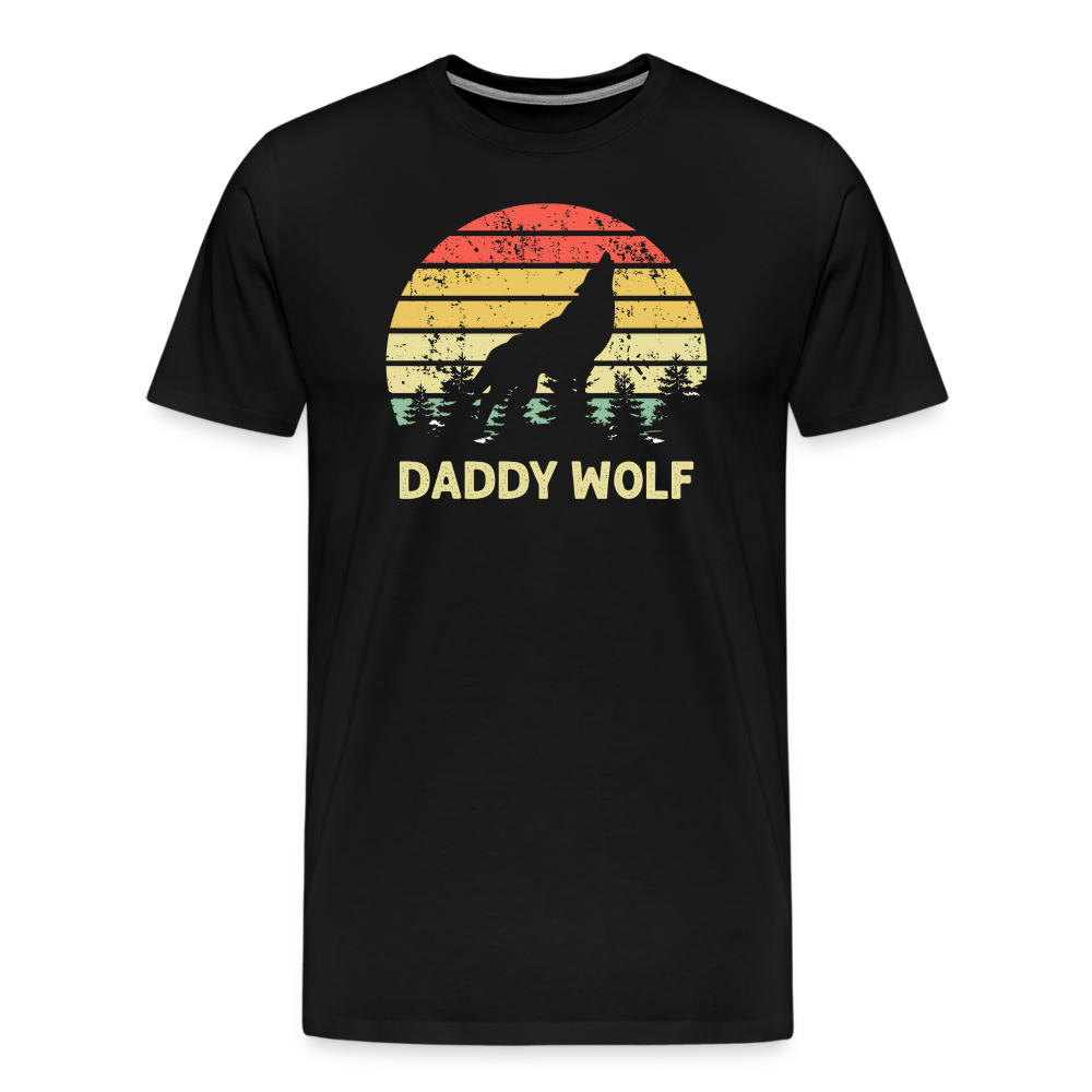 Daddy Wolf Men's Premium T-Shirt - black