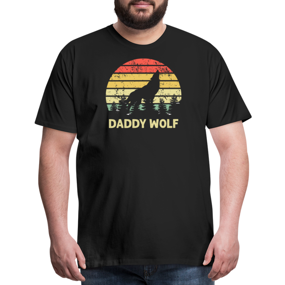 Daddy Wolf Men's Premium T-Shirt - black