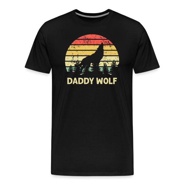 Daddy Wolf Men's Premium T-Shirt - black