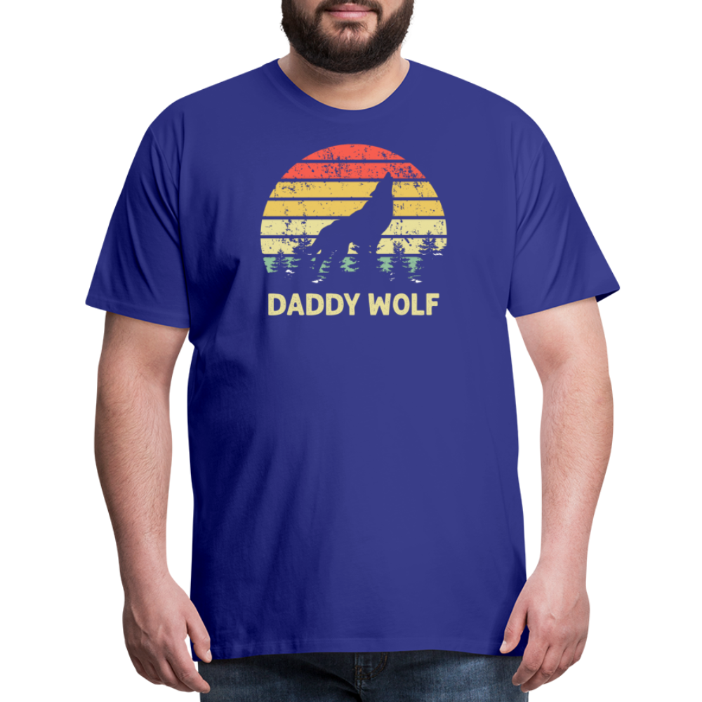 Daddy Wolf Men's Premium T-Shirt - royal blue