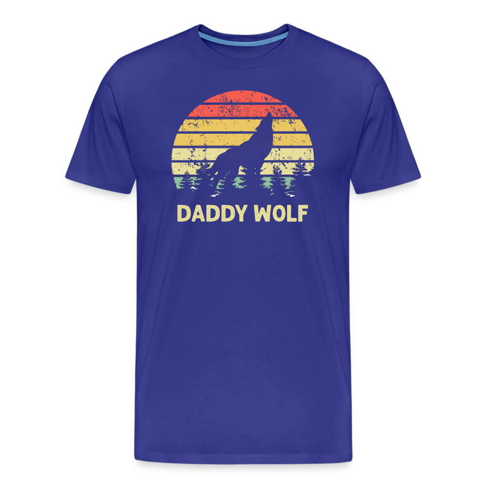 Daddy Wolf Men's Premium T-Shirt - royal blue