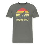 Daddy Wolf Men's Premium T-Shirt - asphalt gray