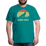 Daddy Wolf Men's Premium T-Shirt - teal