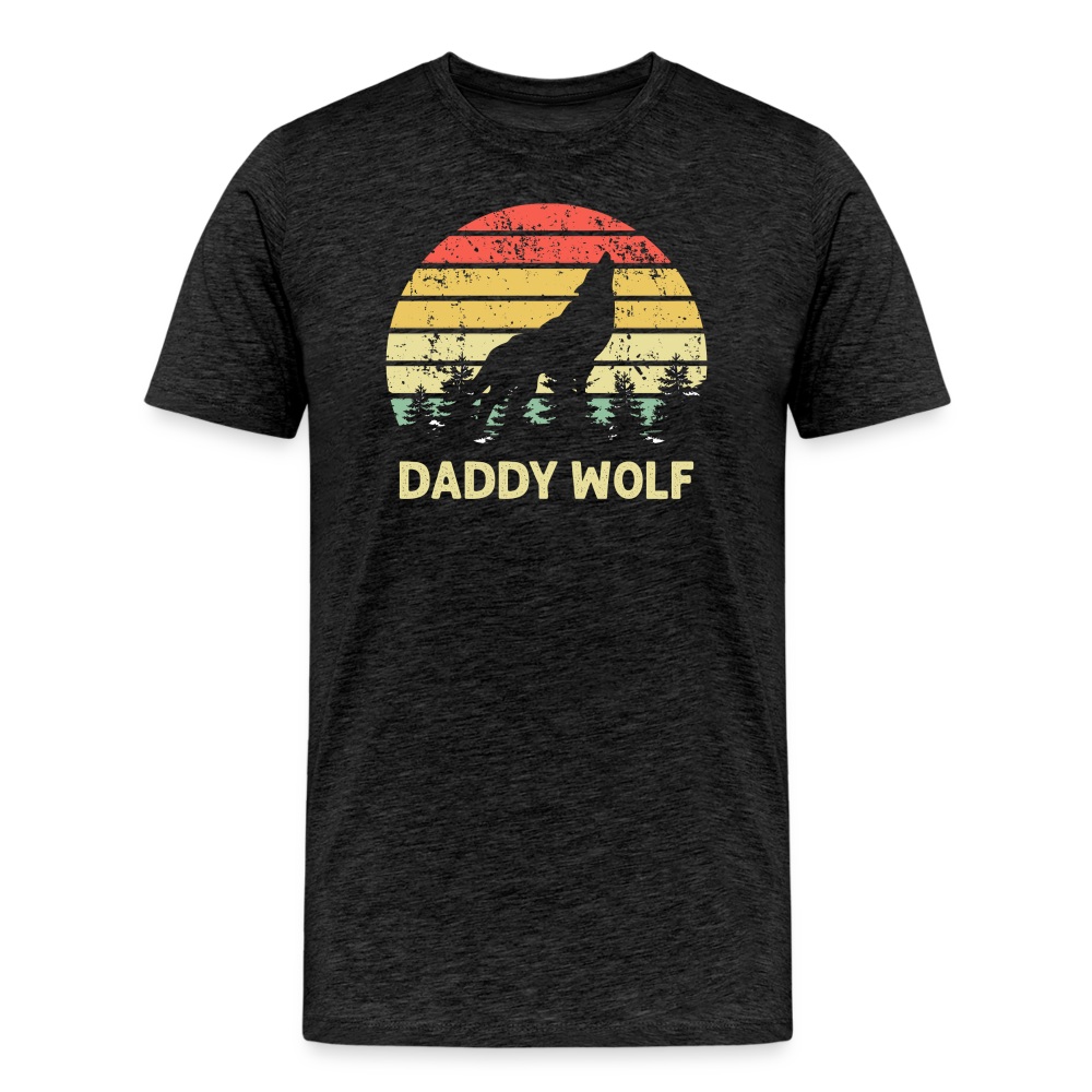 Daddy Wolf Men's Premium T-Shirt - charcoal grey