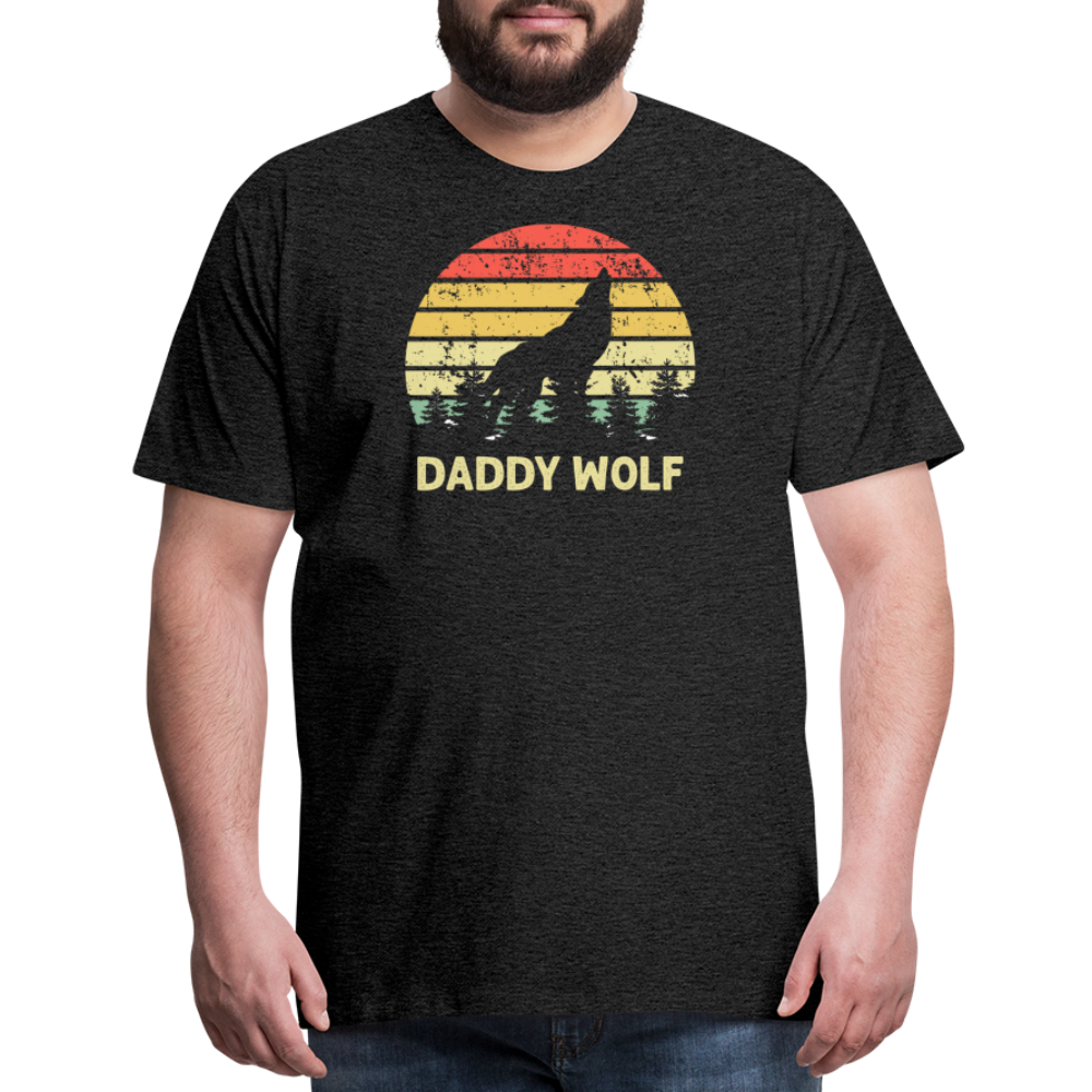 Daddy Wolf Men's Premium T-Shirt - charcoal grey