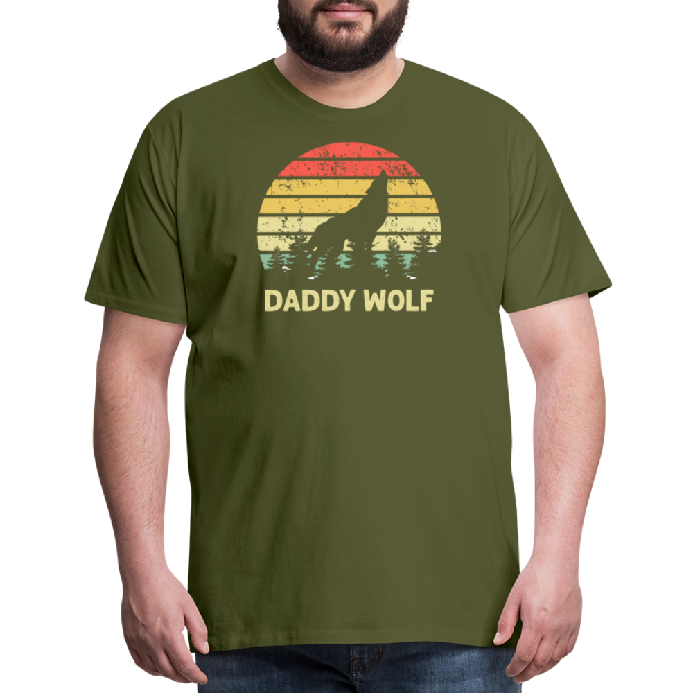 Daddy Wolf Men's Premium T-Shirt - olive green