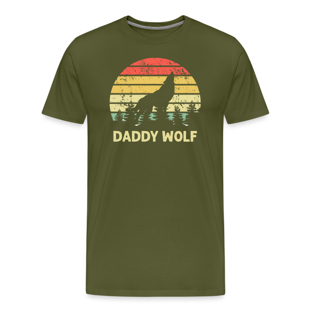 Daddy Wolf Men's Premium T-Shirt - olive green