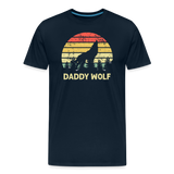 Daddy Wolf Men's Premium T-Shirt - deep navy