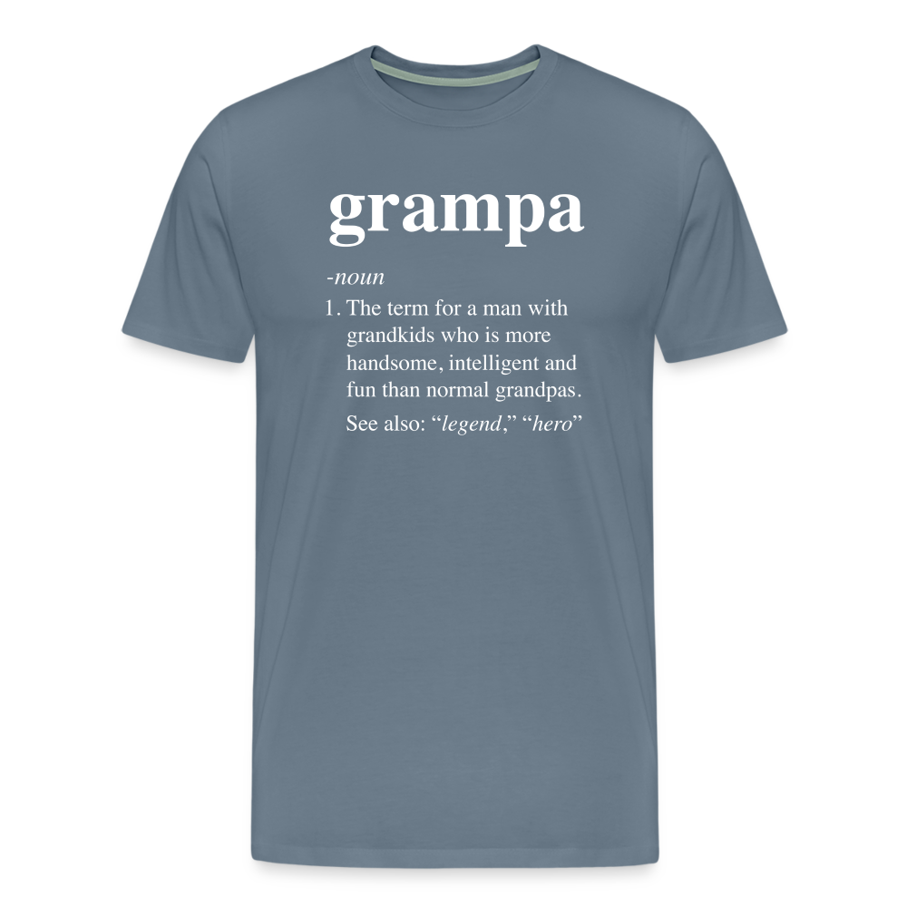 Grampa Definition Men's Premium T-Shirt - steel blue