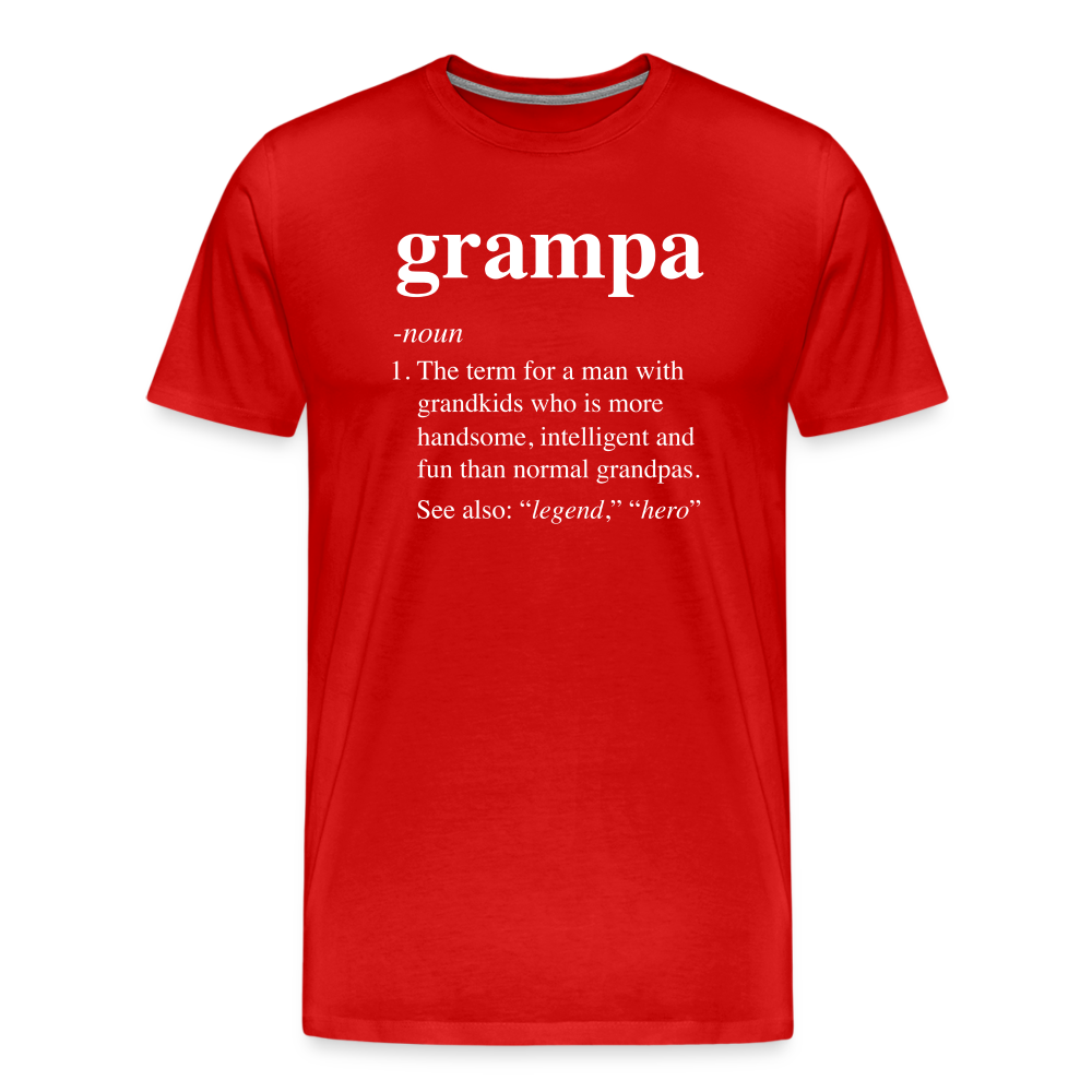 Grampa Definition Men's Premium T-Shirt - red