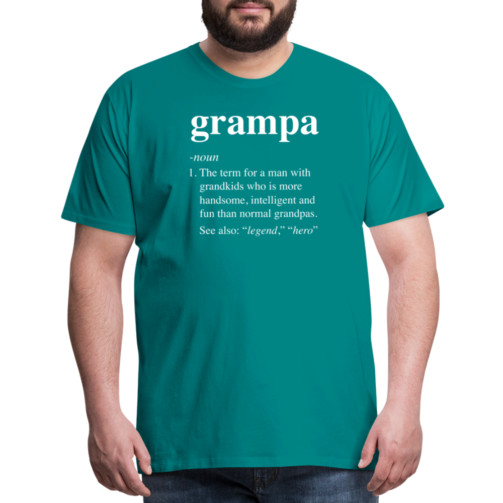 Grampa Definition Men's Premium T-Shirt - teal