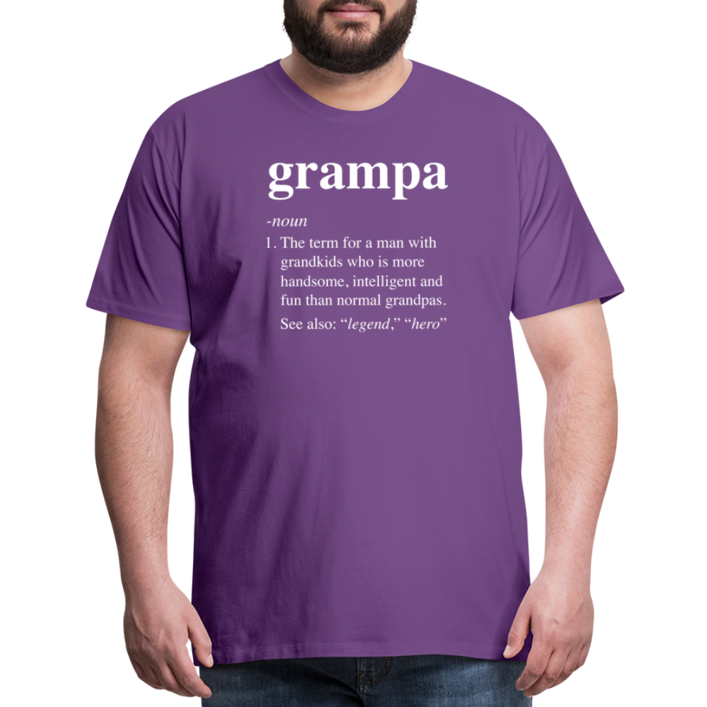 Grampa Definition Men's Premium T-Shirt - purple