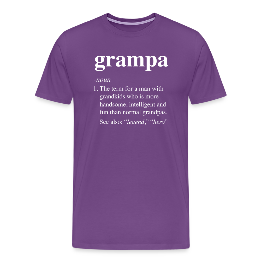 Grampa Definition Men's Premium T-Shirt - purple