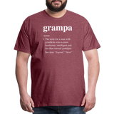 Grampa Definition Men's Premium T-Shirt - heather burgundy