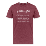 Grampa Definition Men's Premium T-Shirt - heather burgundy