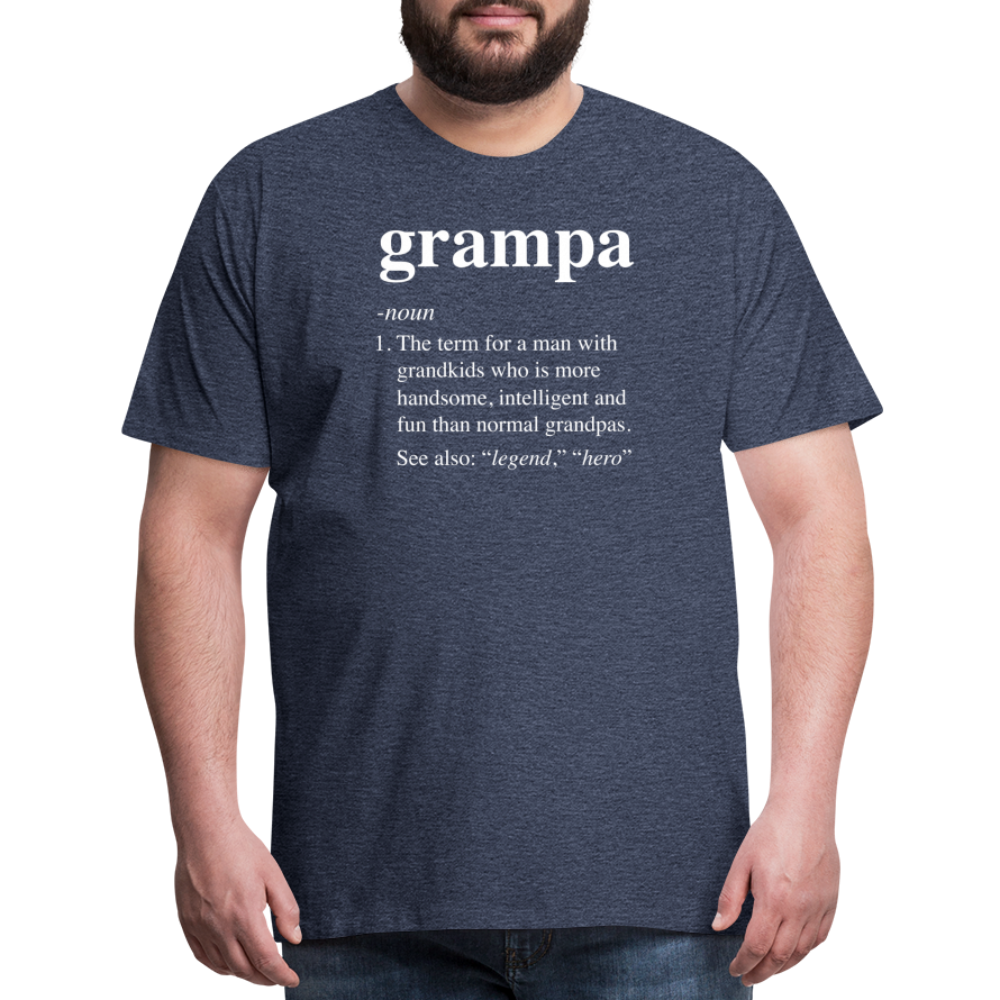 Grampa Definition Men's Premium T-Shirt - heather blue
