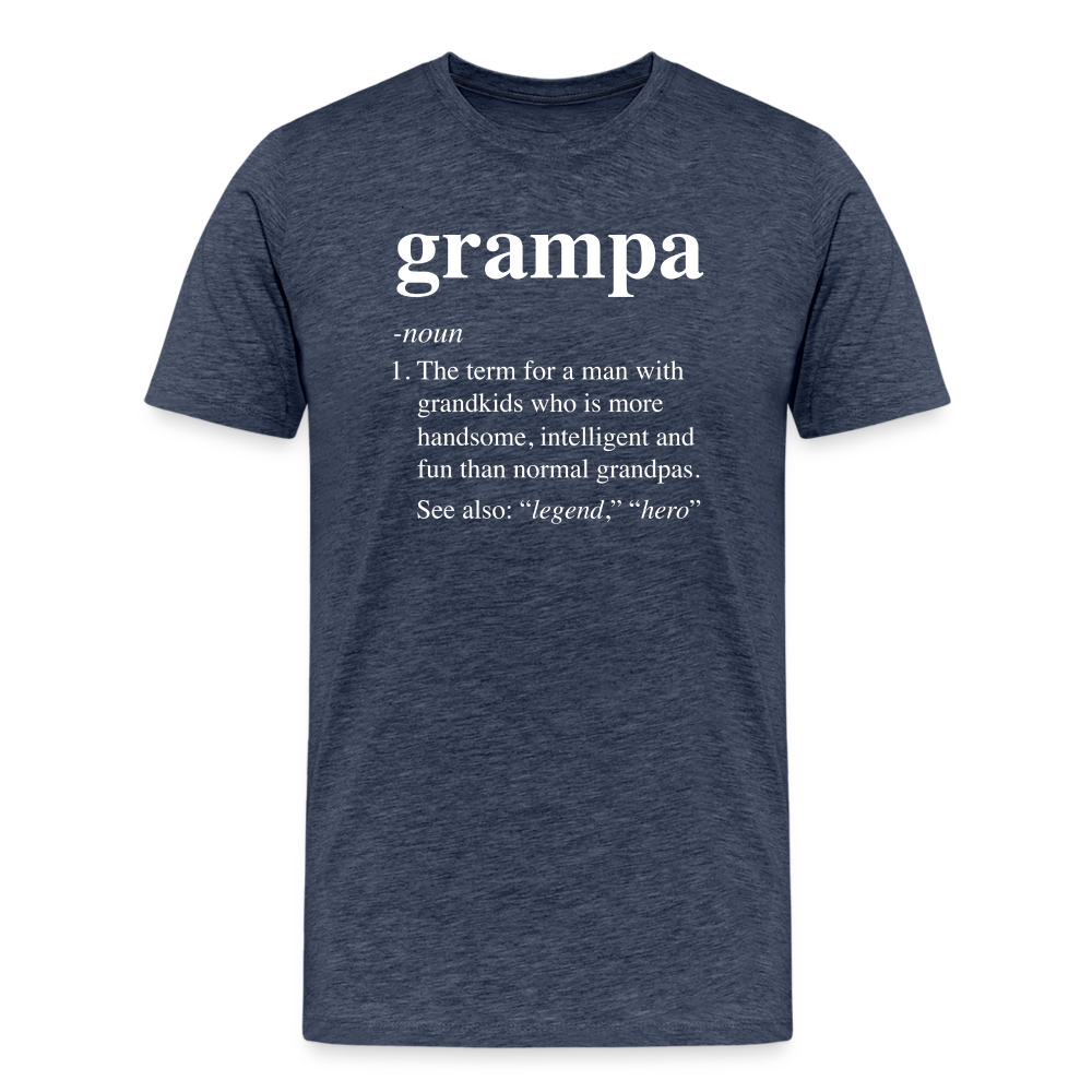 Grampa Definition Men's Premium T-Shirt - heather blue