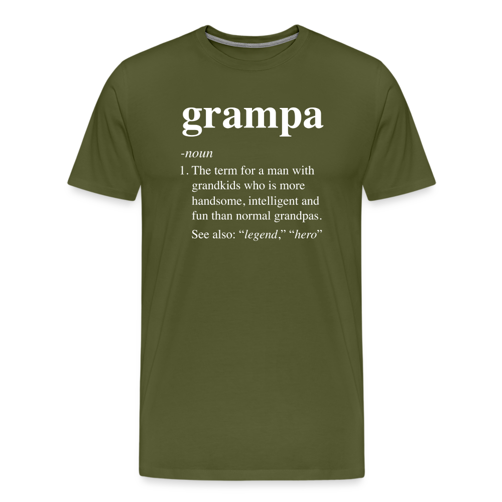 Grampa Definition Men's Premium T-Shirt - olive green