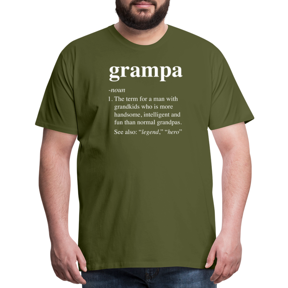 Grampa Definition Men's Premium T-Shirt - olive green