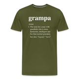 Grampa Definition Men's Premium T-Shirt - olive green