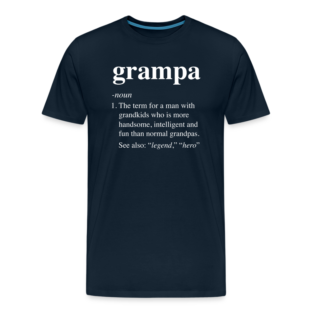 Grampa Definition Men's Premium T-Shirt - deep navy