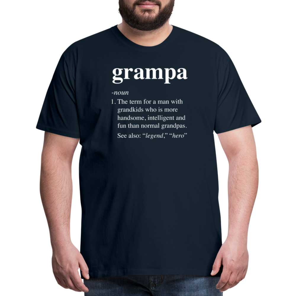 Grampa Definition Men's Premium T-Shirt - deep navy